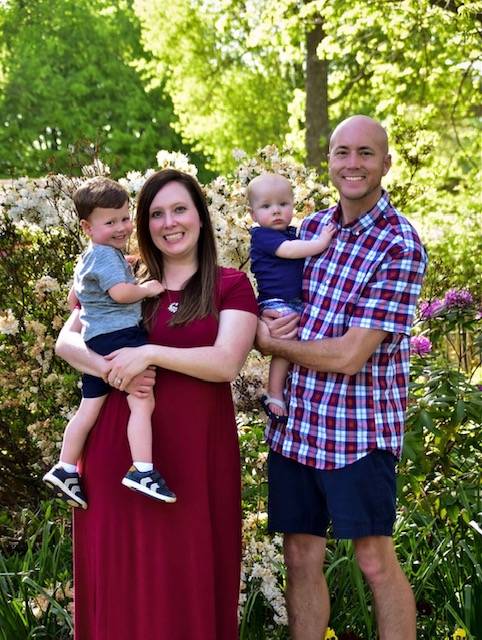 Dr. Erin James, Dentist, and her family